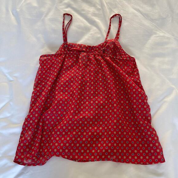 Y2K Mossimo Womens Red Polka Dot Tank Top Lightweight Casual Blouse Size Small - Picture 4 of 5